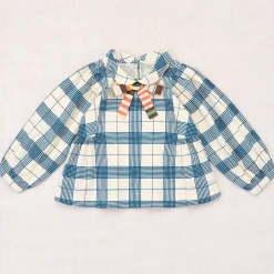 Zora Blouse in Prussian Blue Piazza by Misha & Puff