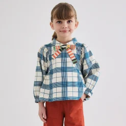 Zora Blouse in Prussian Blue Piazza by Misha & Puff